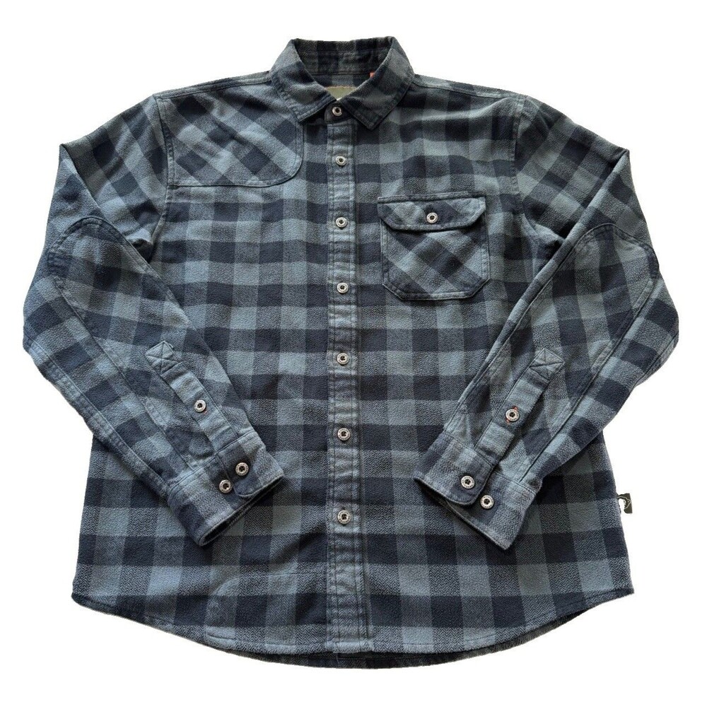 Howler Bros Harkers Flannel Shirt Men’s Small Plaid Metal Buttons Up Comfort